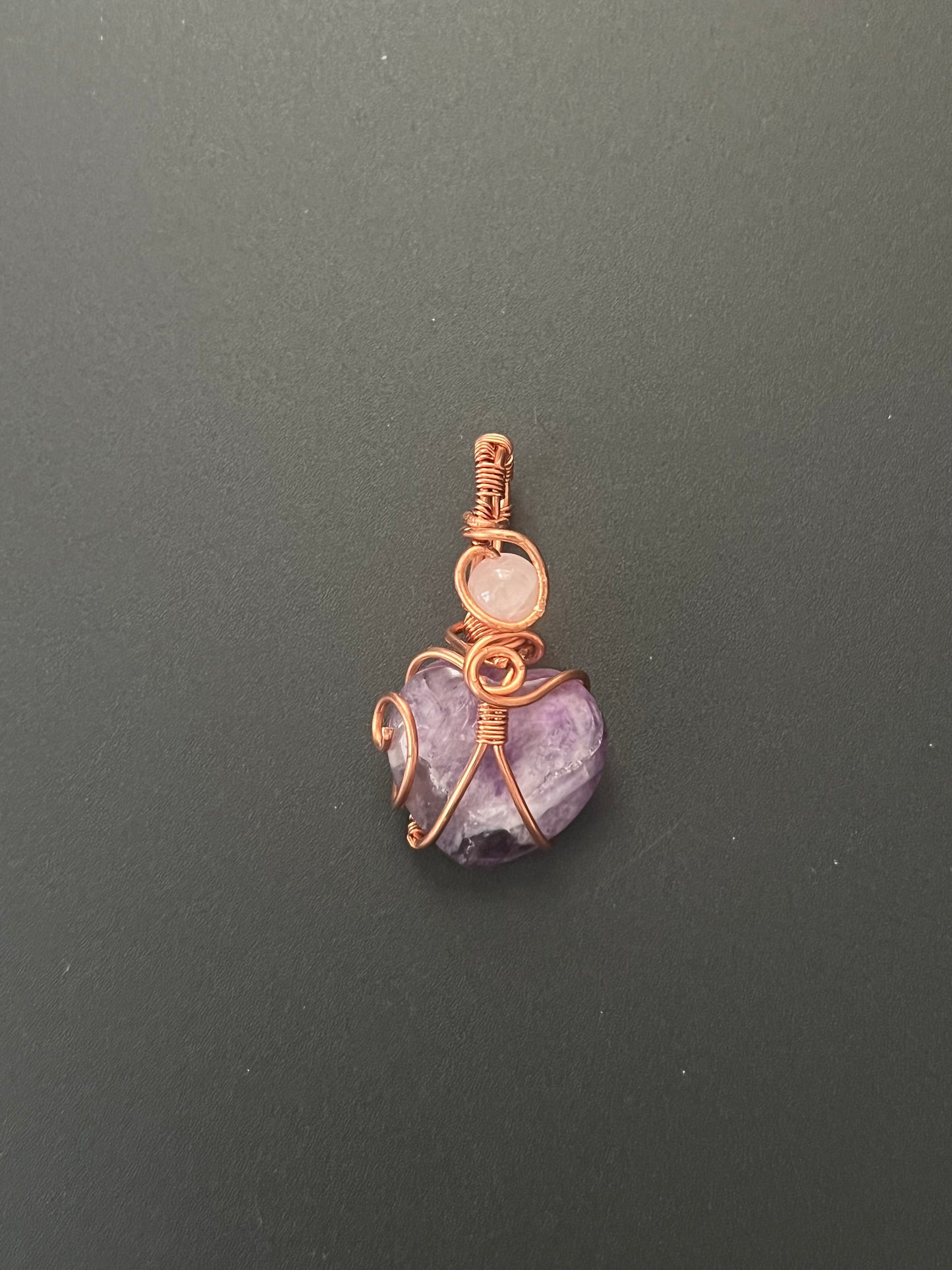 Amethyst and Rose Quartz Pendant