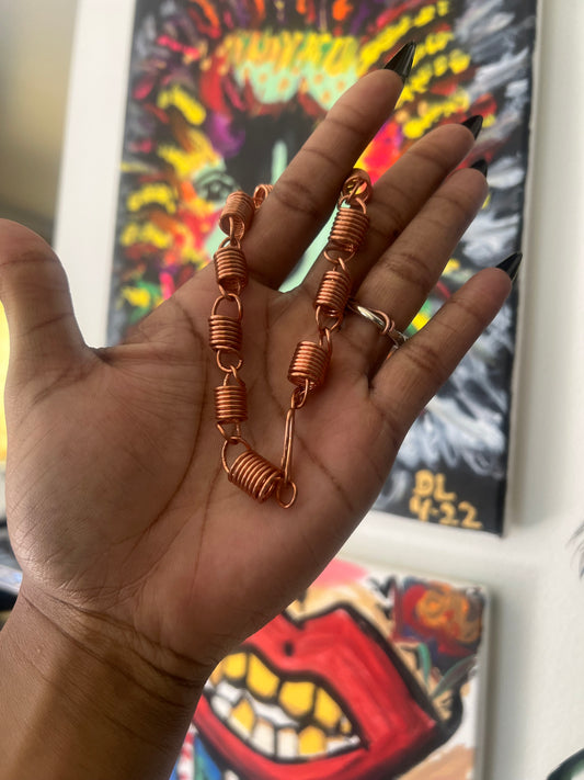 Copper Coil Link Bracelet