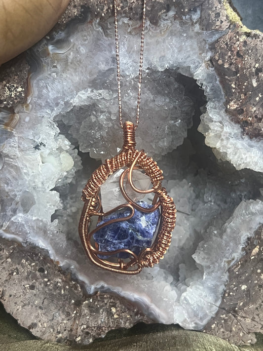 Sodalite & Quartz Necklace