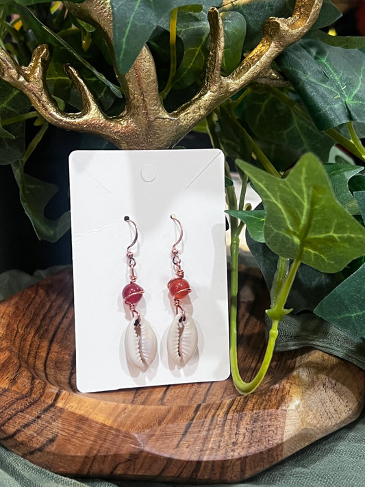 Carnelian Cowrie shells