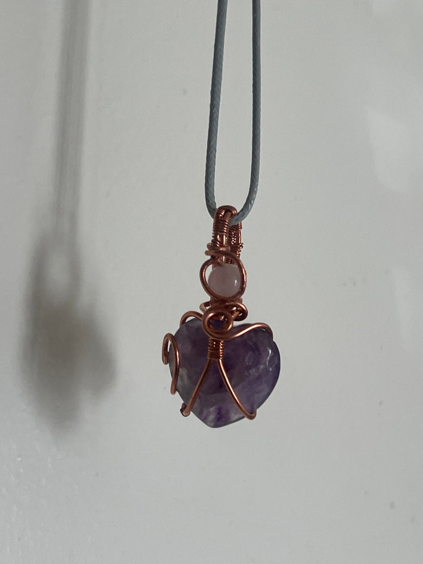 Amethyst and Rose Quartz Pendant